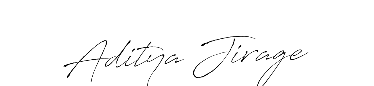 How to make Aditya Jirage name signature. Use Antro_Vectra style for creating short signs online. This is the latest handwritten sign. Aditya Jirage signature style 6 images and pictures png