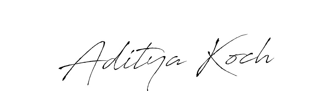 Make a beautiful signature design for name Aditya Koch. With this signature (Antro_Vectra) style, you can create a handwritten signature for free. Aditya Koch signature style 6 images and pictures png