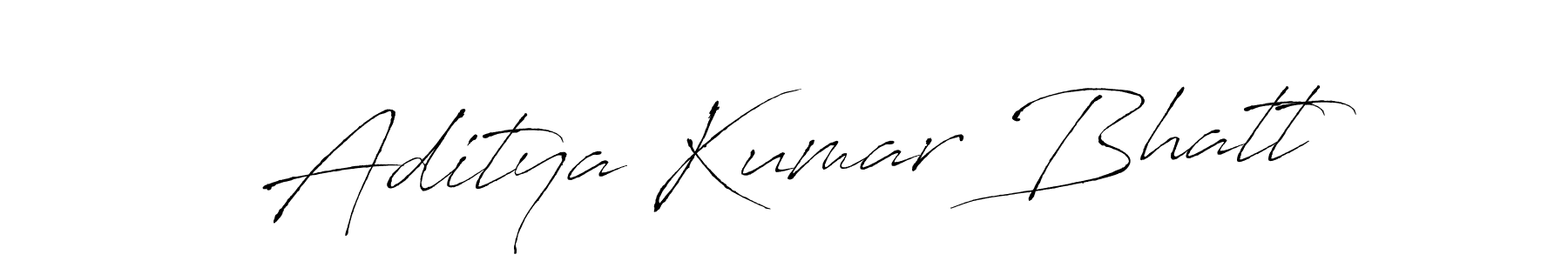 Antro_Vectra is a professional signature style that is perfect for those who want to add a touch of class to their signature. It is also a great choice for those who want to make their signature more unique. Get Aditya Kumar Bhatt name to fancy signature for free. Aditya Kumar Bhatt signature style 6 images and pictures png