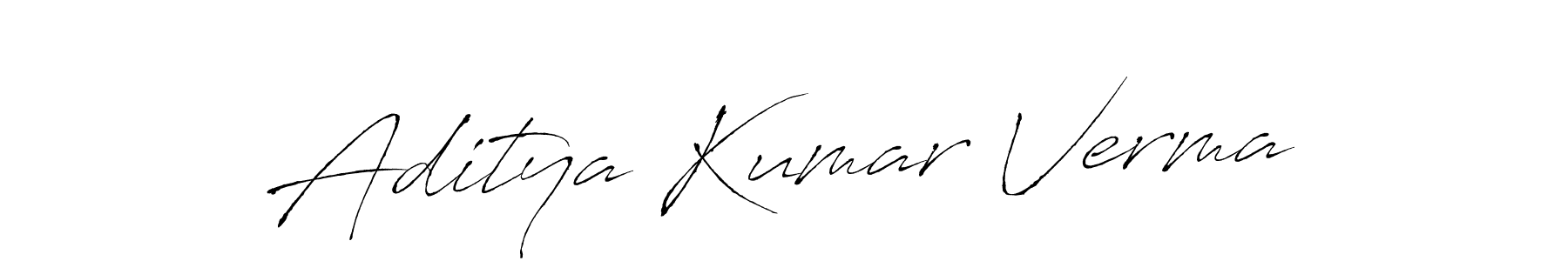 Create a beautiful signature design for name Aditya Kumar Verma. With this signature (Antro_Vectra) fonts, you can make a handwritten signature for free. Aditya Kumar Verma signature style 6 images and pictures png