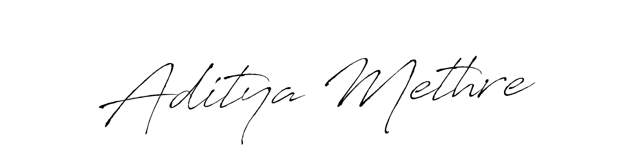 The best way (Antro_Vectra) to make a short signature is to pick only two or three words in your name. The name Aditya Methre include a total of six letters. For converting this name. Aditya Methre signature style 6 images and pictures png