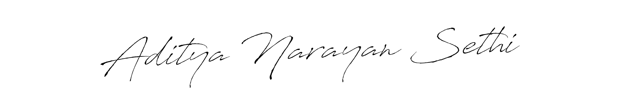 How to make Aditya Narayan Sethi name signature. Use Antro_Vectra style for creating short signs online. This is the latest handwritten sign. Aditya Narayan Sethi signature style 6 images and pictures png