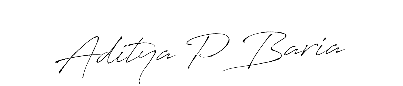 Make a beautiful signature design for name Aditya P Baria. With this signature (Antro_Vectra) style, you can create a handwritten signature for free. Aditya P Baria signature style 6 images and pictures png