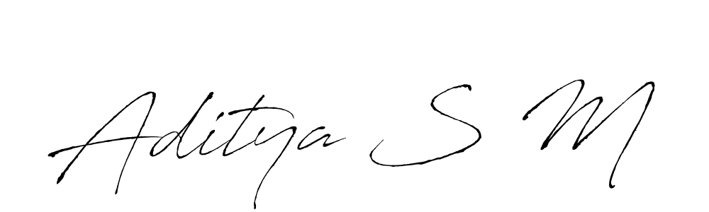 Aditya S M stylish signature style. Best Handwritten Sign (Antro_Vectra) for my name. Handwritten Signature Collection Ideas for my name Aditya S M. Aditya S M signature style 6 images and pictures png