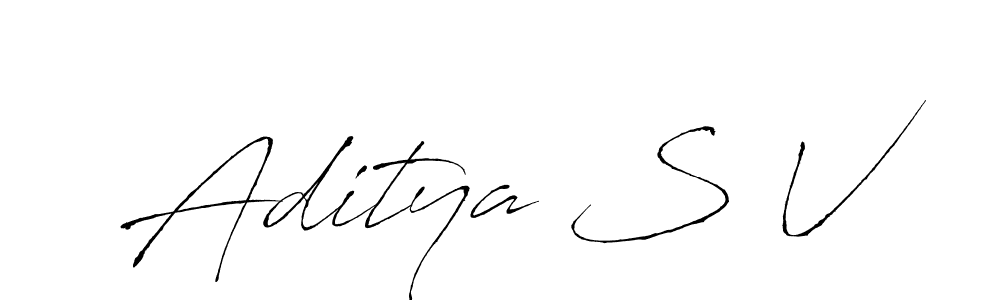 Design your own signature with our free online signature maker. With this signature software, you can create a handwritten (Antro_Vectra) signature for name Aditya S V. Aditya S V signature style 6 images and pictures png