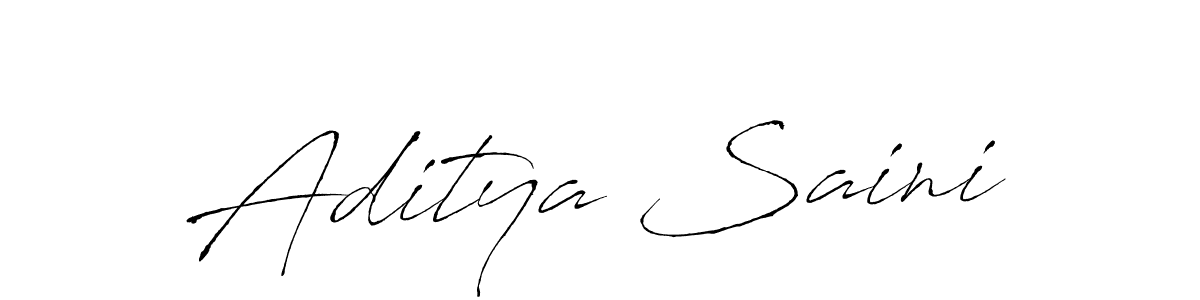 Make a beautiful signature design for name Aditya Saini. With this signature (Antro_Vectra) style, you can create a handwritten signature for free. Aditya Saini signature style 6 images and pictures png