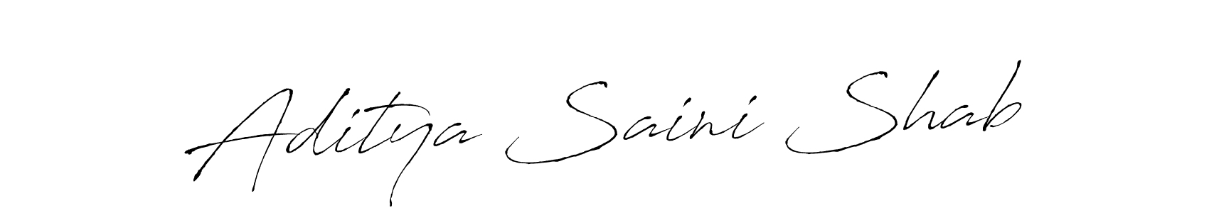 Create a beautiful signature design for name Aditya Saini Shab. With this signature (Antro_Vectra) fonts, you can make a handwritten signature for free. Aditya Saini Shab signature style 6 images and pictures png