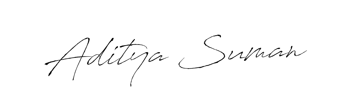 Aditya Suman stylish signature style. Best Handwritten Sign (Antro_Vectra) for my name. Handwritten Signature Collection Ideas for my name Aditya Suman. Aditya Suman signature style 6 images and pictures png