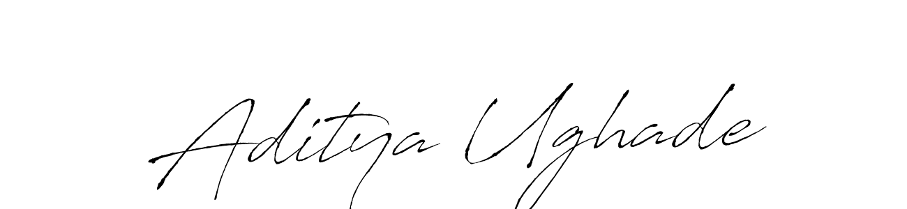 How to make Aditya Ughade name signature. Use Antro_Vectra style for creating short signs online. This is the latest handwritten sign. Aditya Ughade signature style 6 images and pictures png