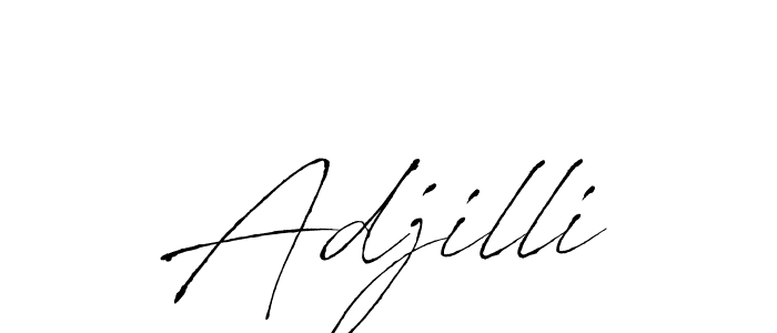 Design your own signature with our free online signature maker. With this signature software, you can create a handwritten (Antro_Vectra) signature for name Adjilli. Adjilli signature style 6 images and pictures png