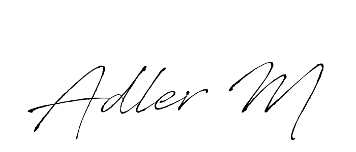 Adler M stylish signature style. Best Handwritten Sign (Antro_Vectra) for my name. Handwritten Signature Collection Ideas for my name Adler M. Adler M signature style 6 images and pictures png