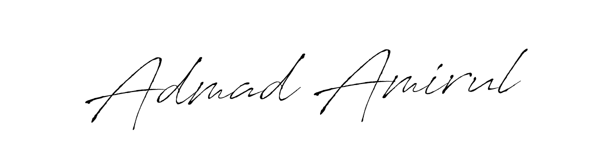 Admad Amirul stylish signature style. Best Handwritten Sign (Antro_Vectra) for my name. Handwritten Signature Collection Ideas for my name Admad Amirul. Admad Amirul signature style 6 images and pictures png