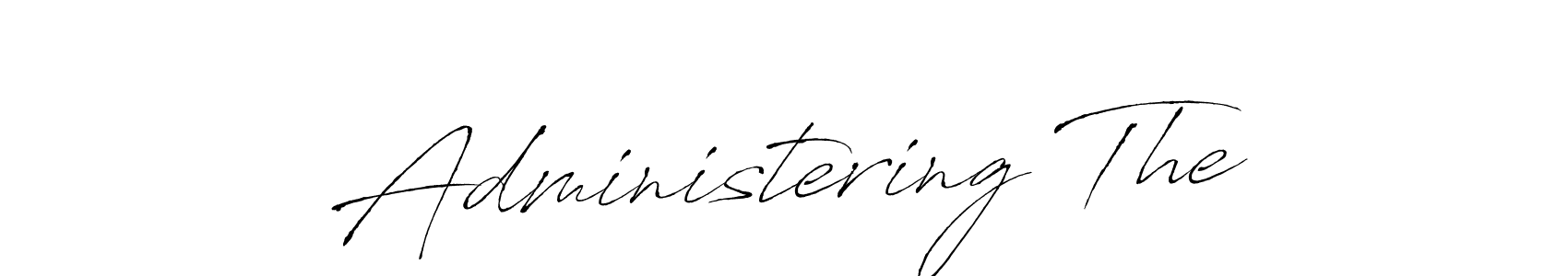 Use a signature maker to create a handwritten signature online. With this signature software, you can design (Antro_Vectra) your own signature for name Administering The. Administering The signature style 6 images and pictures png