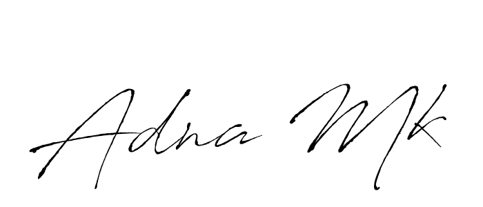 Adna Mk stylish signature style. Best Handwritten Sign (Antro_Vectra) for my name. Handwritten Signature Collection Ideas for my name Adna Mk. Adna Mk signature style 6 images and pictures png