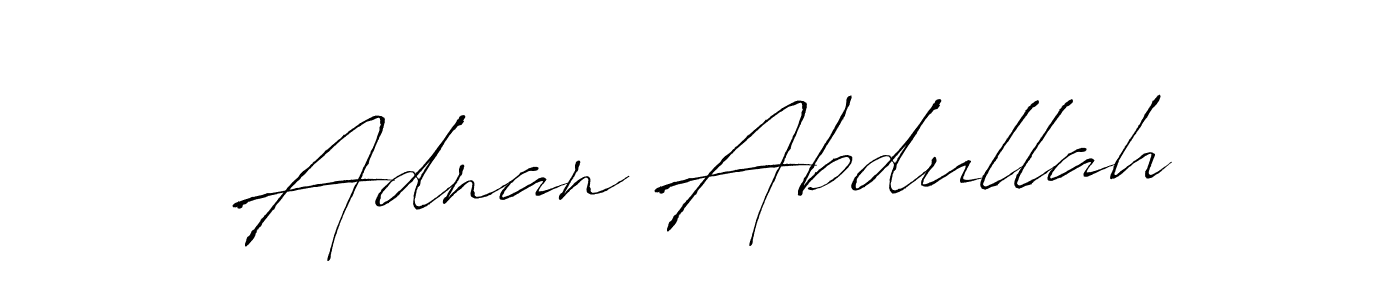 How to make Adnan Abdullah name signature. Use Antro_Vectra style for creating short signs online. This is the latest handwritten sign. Adnan Abdullah signature style 6 images and pictures png