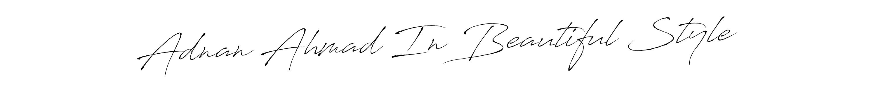 Make a beautiful signature design for name Adnan Ahmad In Beautiful Style. With this signature (Antro_Vectra) style, you can create a handwritten signature for free. Adnan Ahmad In Beautiful Style signature style 6 images and pictures png