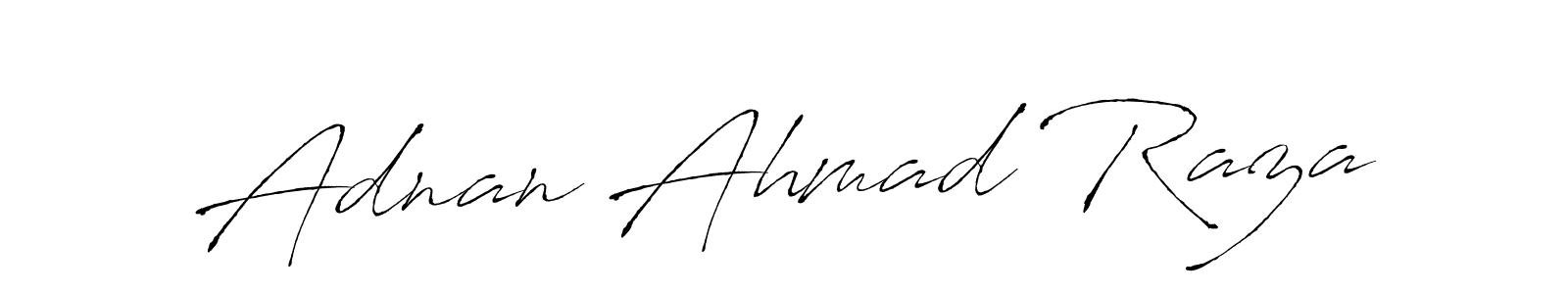 How to make Adnan Ahmad Raza name signature. Use Antro_Vectra style for creating short signs online. This is the latest handwritten sign. Adnan Ahmad Raza signature style 6 images and pictures png
