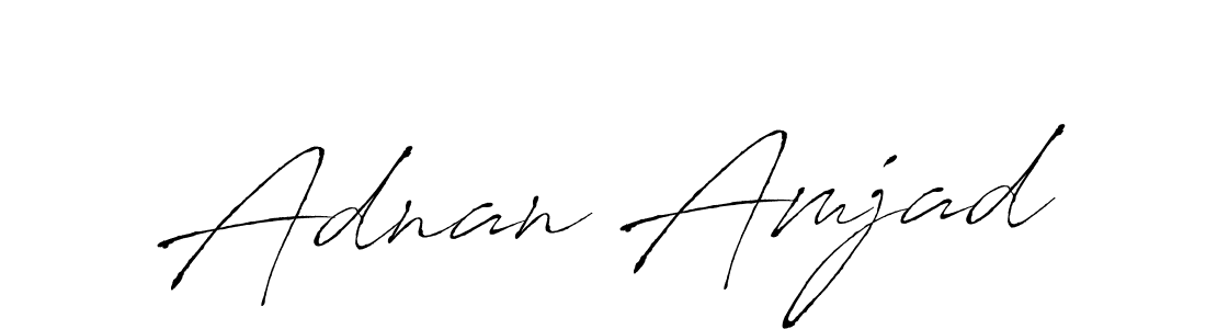 How to make Adnan Amjad name signature. Use Antro_Vectra style for creating short signs online. This is the latest handwritten sign. Adnan Amjad signature style 6 images and pictures png