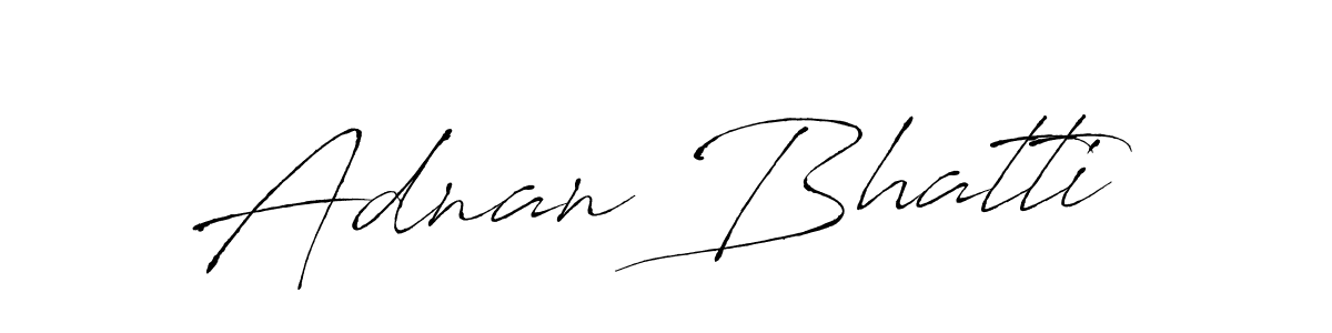 How to make Adnan Bhatti name signature. Use Antro_Vectra style for creating short signs online. This is the latest handwritten sign. Adnan Bhatti signature style 6 images and pictures png