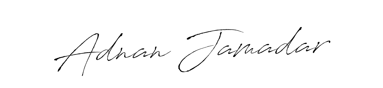 How to make Adnan Jamadar name signature. Use Antro_Vectra style for creating short signs online. This is the latest handwritten sign. Adnan Jamadar signature style 6 images and pictures png