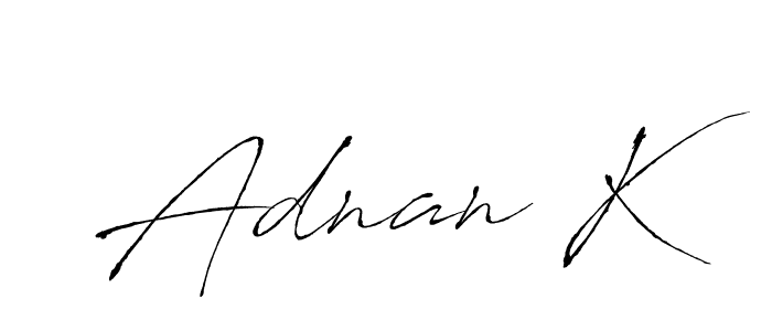 if you are searching for the best signature style for your name Adnan K. so please give up your signature search. here we have designed multiple signature styles  using Antro_Vectra. Adnan K signature style 6 images and pictures png