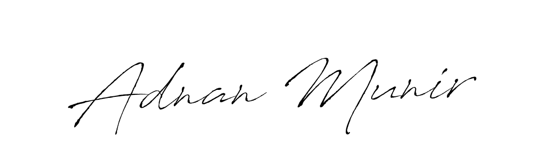 Create a beautiful signature design for name Adnan Munir. With this signature (Antro_Vectra) fonts, you can make a handwritten signature for free. Adnan Munir signature style 6 images and pictures png