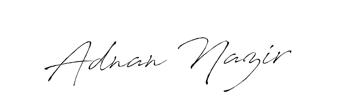Make a beautiful signature design for name Adnan Nazir. With this signature (Antro_Vectra) style, you can create a handwritten signature for free. Adnan Nazir signature style 6 images and pictures png
