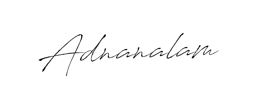 Design your own signature with our free online signature maker. With this signature software, you can create a handwritten (Antro_Vectra) signature for name Adnanalam. Adnanalam signature style 6 images and pictures png