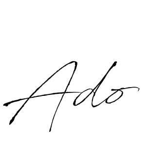 Design your own signature with our free online signature maker. With this signature software, you can create a handwritten (Antro_Vectra) signature for name Ado. Ado signature style 6 images and pictures png