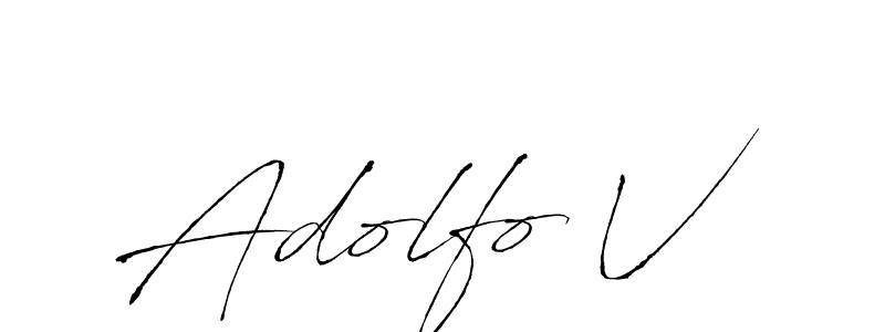 How to make Adolfo V signature? Antro_Vectra is a professional autograph style. Create handwritten signature for Adolfo V name. Adolfo V signature style 6 images and pictures png