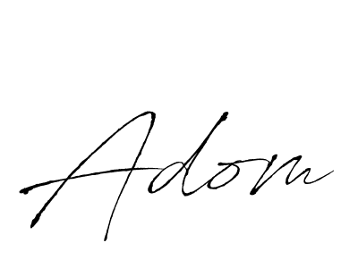 Use a signature maker to create a handwritten signature online. With this signature software, you can design (Antro_Vectra) your own signature for name Adom. Adom signature style 6 images and pictures png