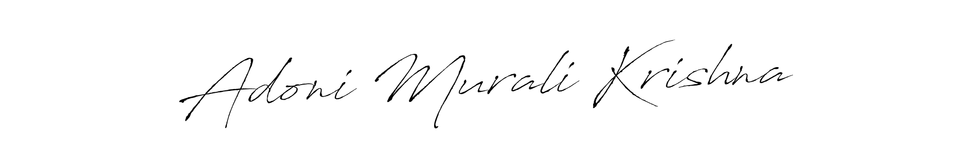 It looks lik you need a new signature style for name Adoni Murali Krishna. Design unique handwritten (Antro_Vectra) signature with our free signature maker in just a few clicks. Adoni Murali Krishna signature style 6 images and pictures png