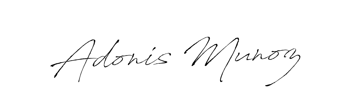 The best way (Antro_Vectra) to make a short signature is to pick only two or three words in your name. The name Adonis Munoz include a total of six letters. For converting this name. Adonis Munoz signature style 6 images and pictures png