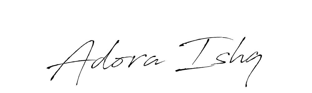 The best way (Antro_Vectra) to make a short signature is to pick only two or three words in your name. The name Adora Ishq include a total of six letters. For converting this name. Adora Ishq signature style 6 images and pictures png