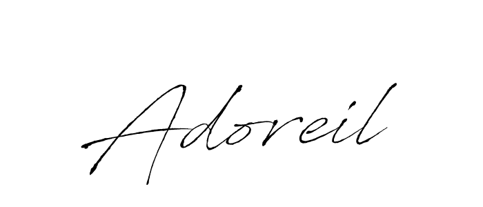 How to make Adoreil name signature. Use Antro_Vectra style for creating short signs online. This is the latest handwritten sign. Adoreil signature style 6 images and pictures png