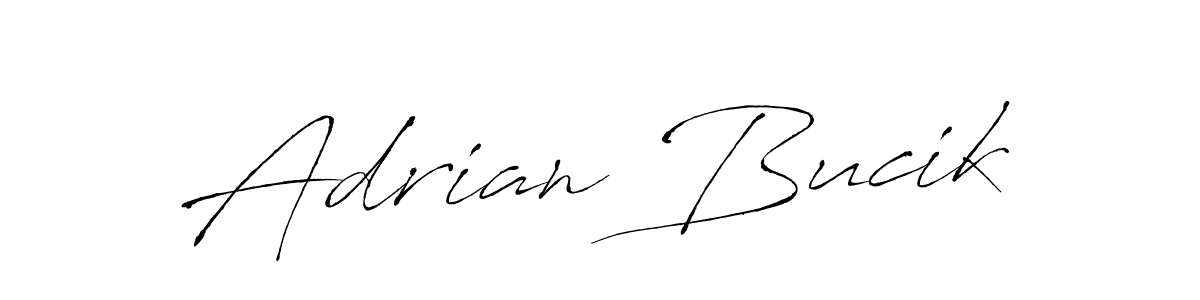 How to make Adrian Bucik name signature. Use Antro_Vectra style for creating short signs online. This is the latest handwritten sign. Adrian Bucik signature style 6 images and pictures png