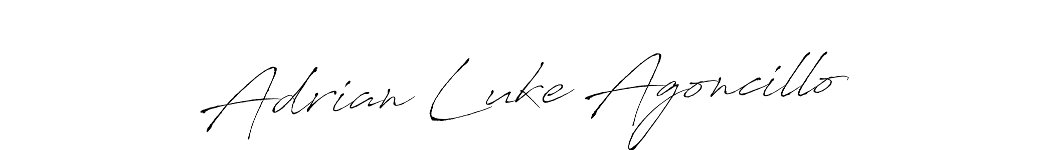 Adrian Luke Agoncillo stylish signature style. Best Handwritten Sign (Antro_Vectra) for my name. Handwritten Signature Collection Ideas for my name Adrian Luke Agoncillo. Adrian Luke Agoncillo signature style 6 images and pictures png