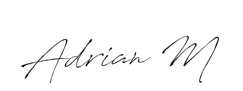 Use a signature maker to create a handwritten signature online. With this signature software, you can design (Antro_Vectra) your own signature for name Adrian M. Adrian M signature style 6 images and pictures png