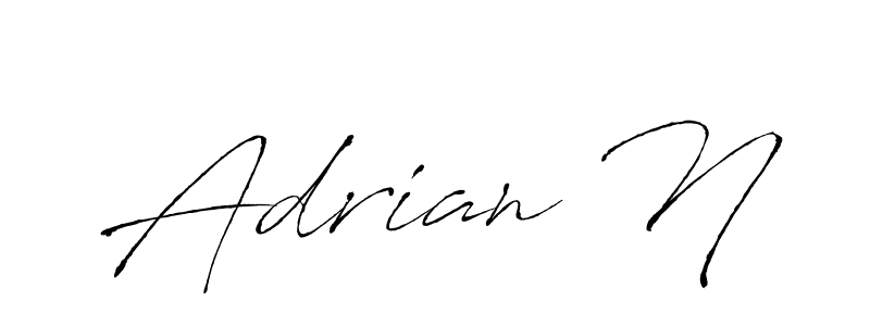 This is the best signature style for the Adrian N name. Also you like these signature font (Antro_Vectra). Mix name signature. Adrian N signature style 6 images and pictures png