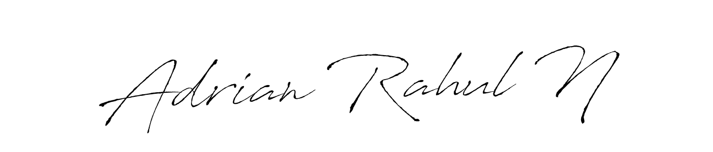 Make a beautiful signature design for name Adrian Rahul N. With this signature (Antro_Vectra) style, you can create a handwritten signature for free. Adrian Rahul N signature style 6 images and pictures png