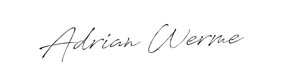 Make a beautiful signature design for name Adrian Werme. With this signature (Antro_Vectra) style, you can create a handwritten signature for free. Adrian Werme signature style 6 images and pictures png