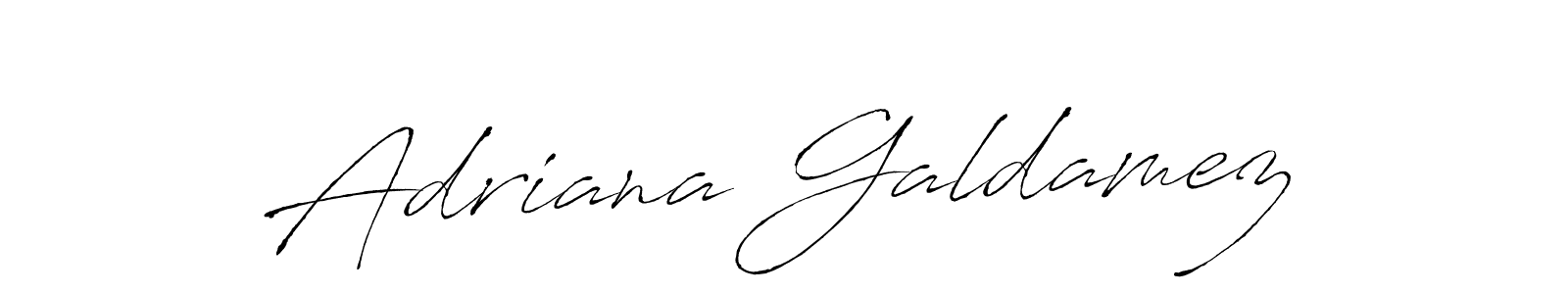 Make a beautiful signature design for name Adriana Galdamez. With this signature (Antro_Vectra) style, you can create a handwritten signature for free. Adriana Galdamez signature style 6 images and pictures png