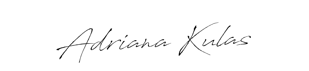 Make a beautiful signature design for name Adriana Kulas. With this signature (Antro_Vectra) style, you can create a handwritten signature for free. Adriana Kulas signature style 6 images and pictures png