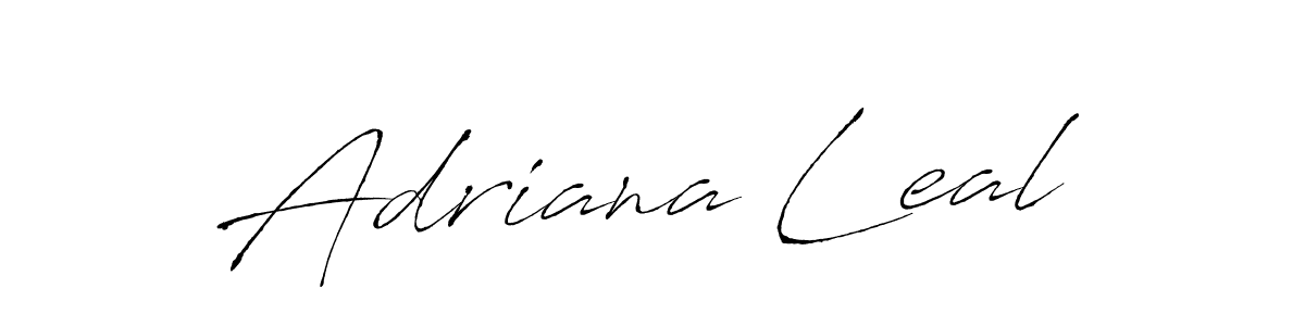 How to make Adriana Leal name signature. Use Antro_Vectra style for creating short signs online. This is the latest handwritten sign. Adriana Leal signature style 6 images and pictures png