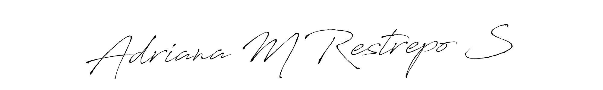 Create a beautiful signature design for name Adriana M Restrepo S. With this signature (Antro_Vectra) fonts, you can make a handwritten signature for free. Adriana M Restrepo S signature style 6 images and pictures png