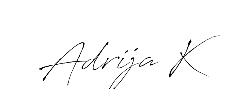 Also we have Adrija K name is the best signature style. Create professional handwritten signature collection using Antro_Vectra autograph style. Adrija K signature style 6 images and pictures png