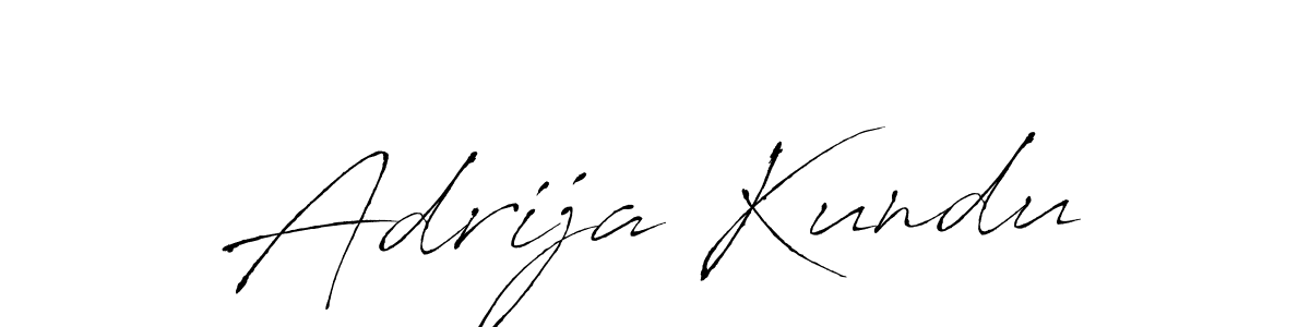 Antro_Vectra is a professional signature style that is perfect for those who want to add a touch of class to their signature. It is also a great choice for those who want to make their signature more unique. Get Adrija Kundu name to fancy signature for free. Adrija Kundu signature style 6 images and pictures png