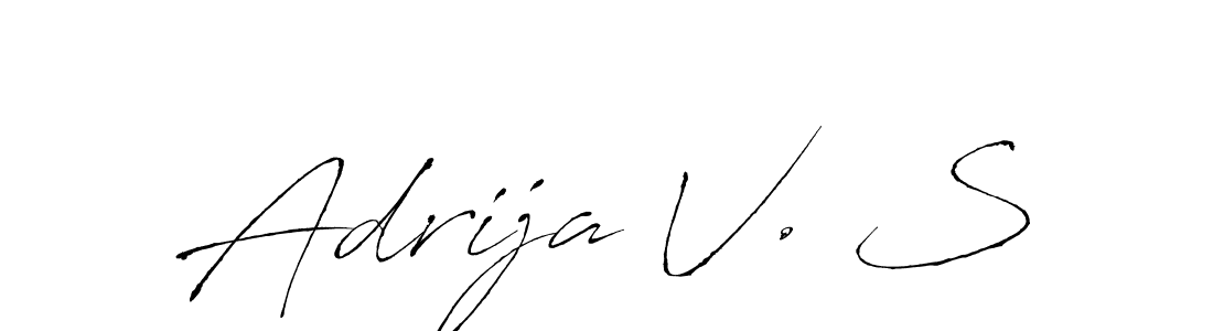 Antro_Vectra is a professional signature style that is perfect for those who want to add a touch of class to their signature. It is also a great choice for those who want to make their signature more unique. Get Adrija V. S name to fancy signature for free. Adrija V. S signature style 6 images and pictures png