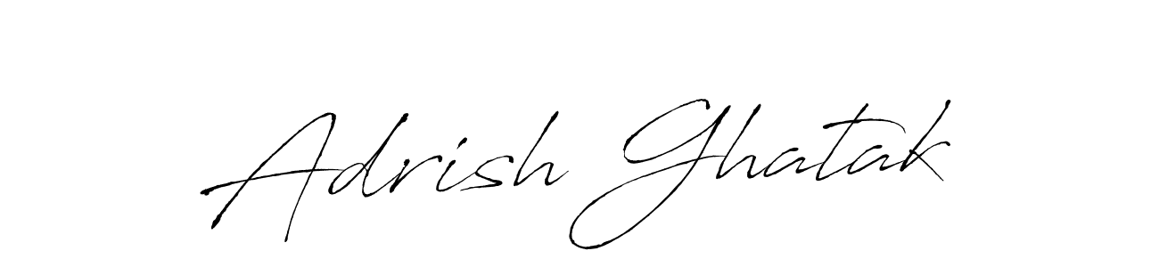 Make a beautiful signature design for name Adrish Ghatak. With this signature (Antro_Vectra) style, you can create a handwritten signature for free. Adrish Ghatak signature style 6 images and pictures png