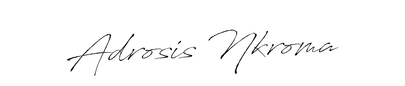 This is the best signature style for the Adrosis Nkroma name. Also you like these signature font (Antro_Vectra). Mix name signature. Adrosis Nkroma signature style 6 images and pictures png